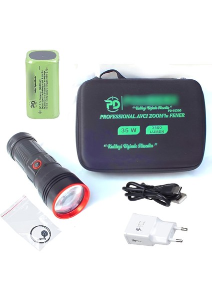 Avcı El Feneri PD-10200 Profesyonel Şarjlı 35 Watt 3500 Lümen fiyatları