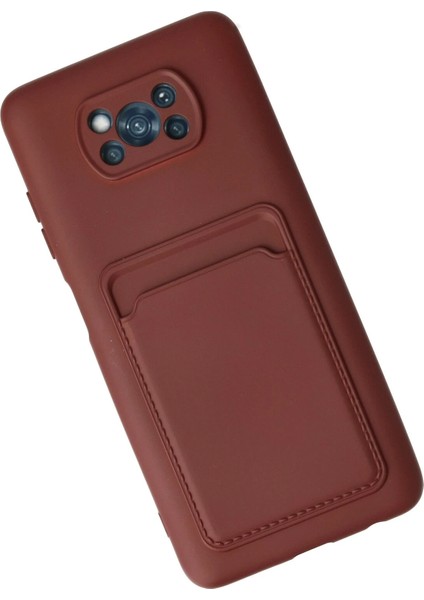 Xiaomi Pocophone X3 Kılıf Kelvin Kartvizitli Silikon - Bordo Arbkd modelleri