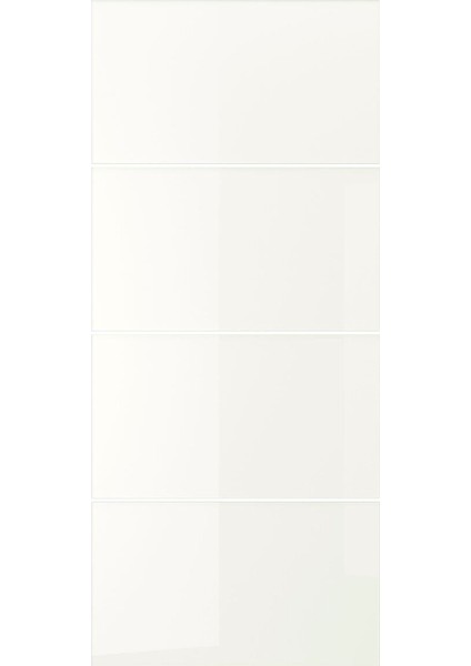 Sürgü Kapak Paneli, Beyaz Cam, 100X236 Cm, 4 Adet