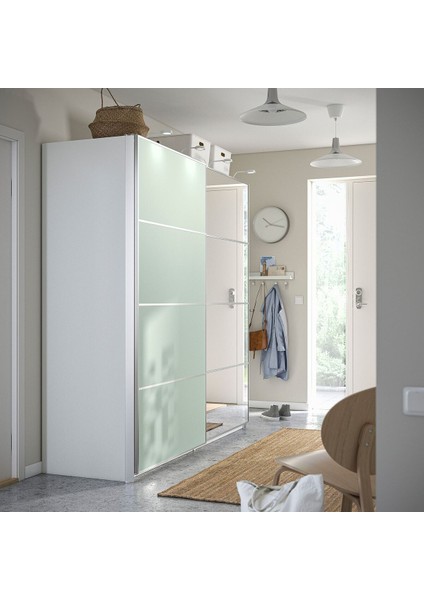 Sürgü Kapak, Açık Yeşil-Aynalı Cam, 200X201 cm fiyatları