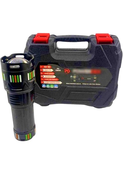 Avcı El Feneri PD-12800 Su Geçirmez 45 Watt 4500 Lümen Güçlü LED Şarjlı modelleri
