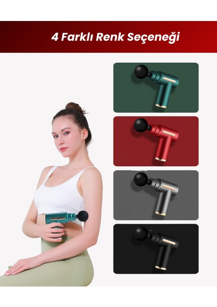 Masaj Tabancası 4 Başlıklı Şarjlı Titreşimli Masaj Tabancası Sporcu Masaj Aleti indirimleri