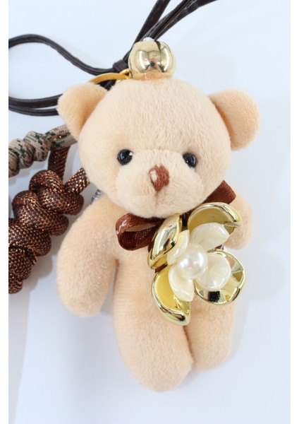 Anahtarlık Çanta Charm. Ayna Süsü.çanta Aksesuarı.anahtarlık Peluş Ayıcık Çiçek Örme Ip Çanta Charmı modelleri