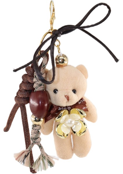 Anahtarlık Çanta Charm. Ayna Süsü.çanta Aksesuarı.anahtarlık Peluş Ayıcık Çiçek Örme Ip Çanta Charmı fırsatları