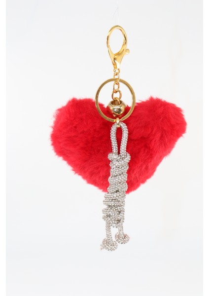 Anahtarlık Çanta Charm. Ayna Süsü. Çanta Aksesuarı. Anahtarlık Peluş Kalp Örme Ip Çanta Charmı