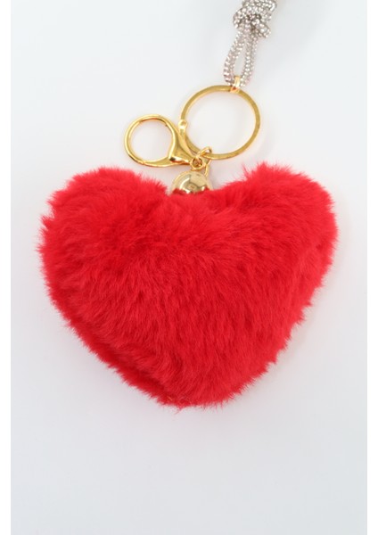 Anahtarlık Çanta Charm. Ayna Süsü. Çanta Aksesuarı. Anahtarlık Peluş Kalp Örme Ip Çanta Charmı