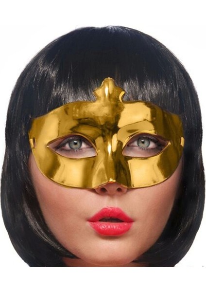Altın Renk Ekstra Parlak Balo Maskesi, Beyaz Renk, Işıltılı ve Şık Tasarım fiyatları