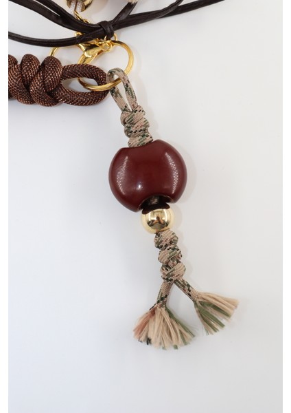Anahtarlık Çanta Charm. Ayna Süsü.çanta Aksesuarı.anahtarlık Peluş Ayıcık Çiçek Örme Ip Çanta Charmı