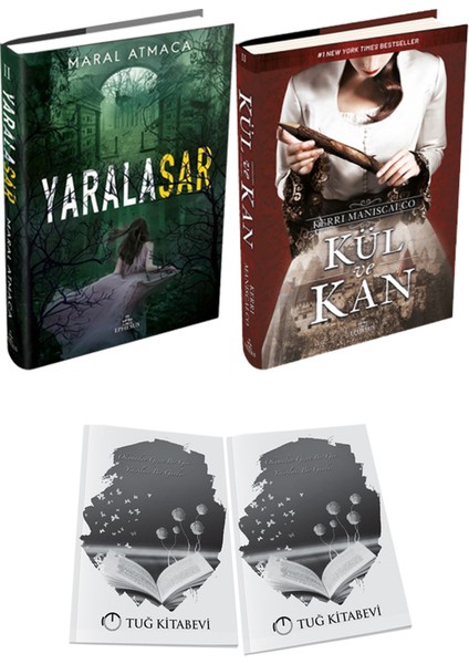 Kül ve Kan Ciltli ve Ephesus Yayınları Yaralasar 2 Ciltli Maral Atmaca 2li Set + Hediyeli