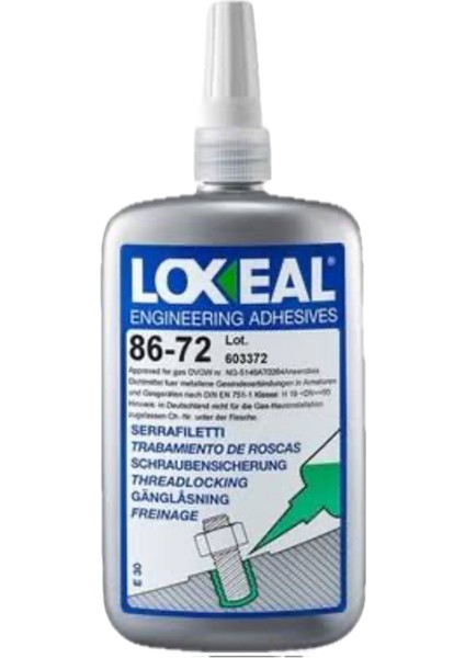 86-72 Diş Tutucu Yüksek Mukavemetli Anaerobik Yapıştırıcı (50ML)