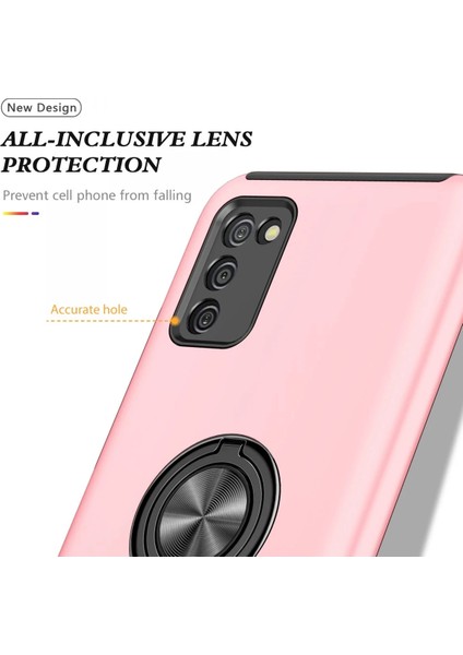 Samsung Galaxy A02S Kılıf Elit Yüzüklü Kapak - Pembe Arbkd fırsatları