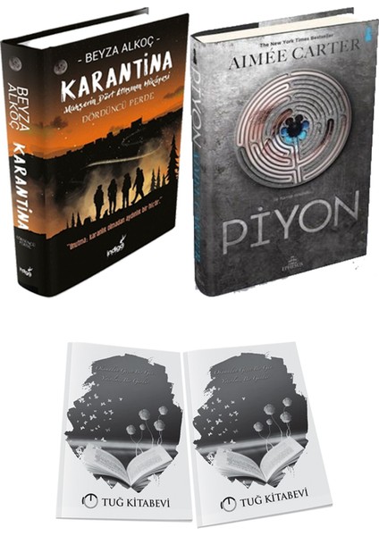 Piyon Ciltli ve Karantina 4 Ciltli Beyza Alkoç 2li Set + Hediyeli