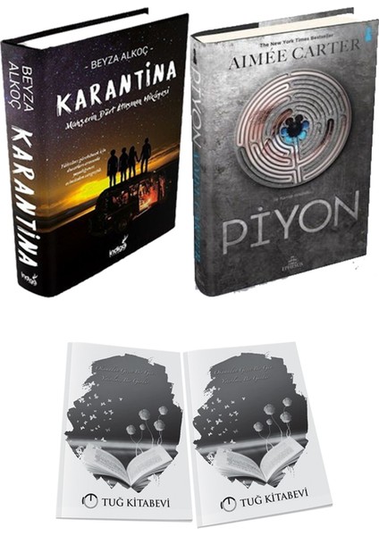 Piyon Ciltli ve Karantina 1 Ciltli Beyza Alkoç 2li Set + Hediyeli