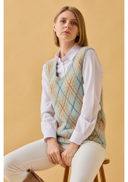 Kadın Baklava Desenli Süveter 14 fiyatları