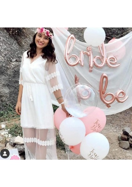 Pembe Yazılı Balon Seti, Rose Gold Renkli, Bekarlığa Veda Partisi Için Büyük Balonlar fiyatları