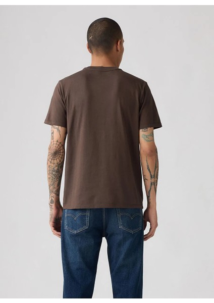 Erkek Standart Fit Basic Kahverengi T-Shirt - 56809-0171 fiyatları