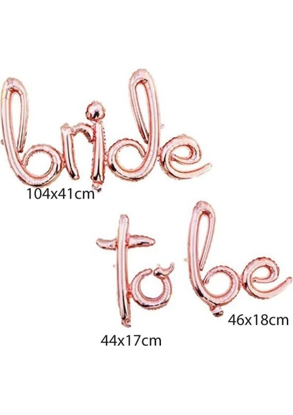 Pembe Yazılı Balon Seti, Rose Gold Renkli, Bekarlığa Veda Partisi Için Büyük Balonlar indirimleri
