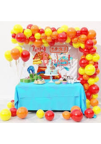 Canlı Renkli Zincir Balon Seti, Eğlence ve Dekor Için Ideal Seçim