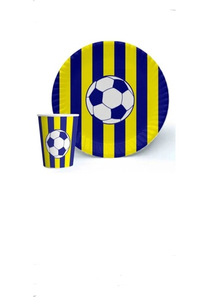 Sarı Temalı Parti Seti, Kağıt Bardak ve Tabaklar, Kutu Içeriğiyle Hazır.