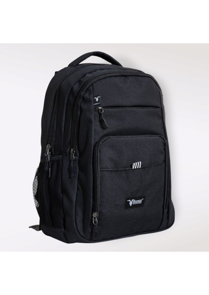 Unisex Laptop Bölmeli Çok Cepli Spor Seyehat Ve Okul İçin Uygun Siyah Sırt Çantası (Açacak Anahtarlık Hediye) fiyatları