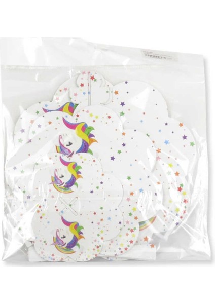 Beyaz Unicorn Cupcake Standı, Şık ve Pratik Kek Sunum Aksesuarı, 1 Adet