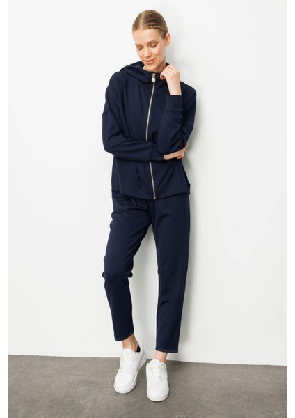 Kadın Kapüşonlu Beli Büzgülü Sweat Lacivert fiyatları