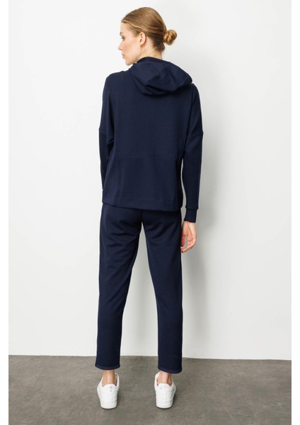Kadın Kapüşonlu Beli Büzgülü Sweat Lacivert fırsatları