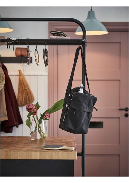 Raflı Mutfak Adası, Siyah-Meşe, 126X79X225 cm fırsatları