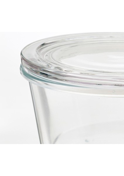 Kapaklı Cam Saklama Kabı, Cam, 600 Ml, Yuvarlak fırsatları