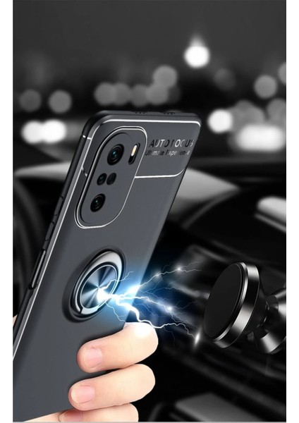 Xiaomi Poco F3 Kılıf Range Yüzüklü Silikon - Kırmızı Arbkd fiyatları