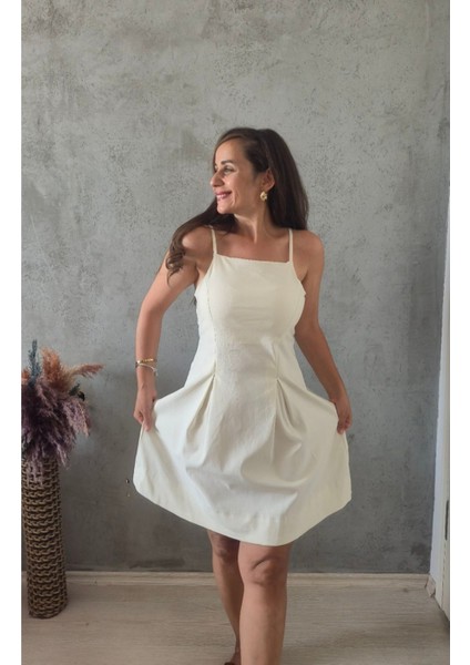 Askılı Likralı Elbise