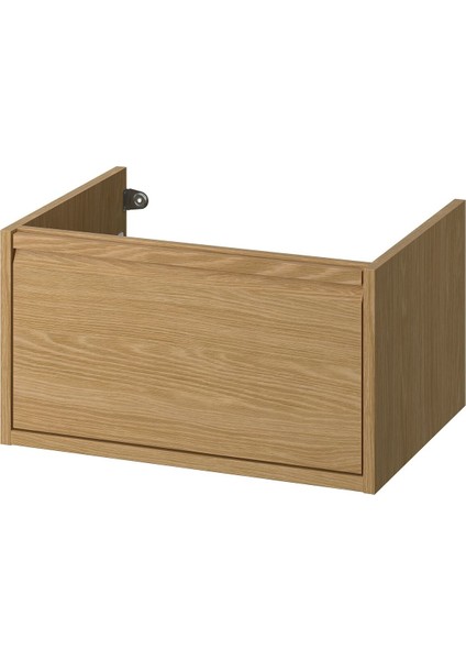 Lavabo Dolabı, Meşe Görünümlü, 60X48X33 Cm, 1 Çekmeceli