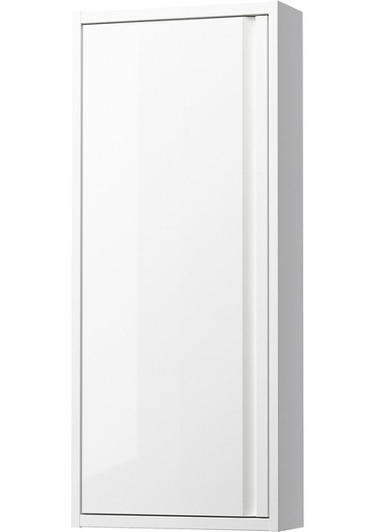 Banyo Duvar Dolabı, Parlak Cila Beyaz, 40X15X95 cm