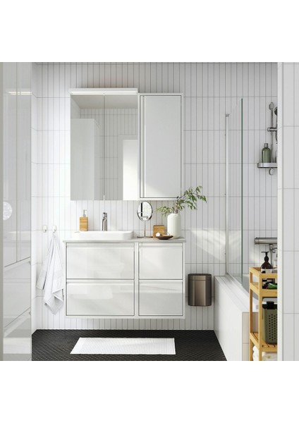 Banyo Duvar Dolabı, Parlak Cila Beyaz, 40X15X95 cm fiyatları