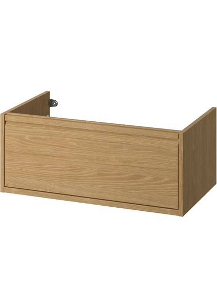 Lavabo Dolabı, Meşe Görünümlü, 80X48X33 Cm, 1 Çekmeceli