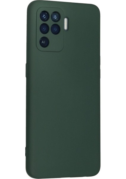 Reno 5 Lite Kılıf Nano Içi Kadife Silikon - Koyu Yeşil Arbkd fiyatları