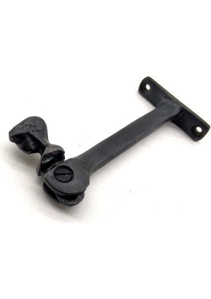Antika Tarz Dekoratif Pirinç Kafalı Panjur Stoperi - 105X55 Mm, Oksit