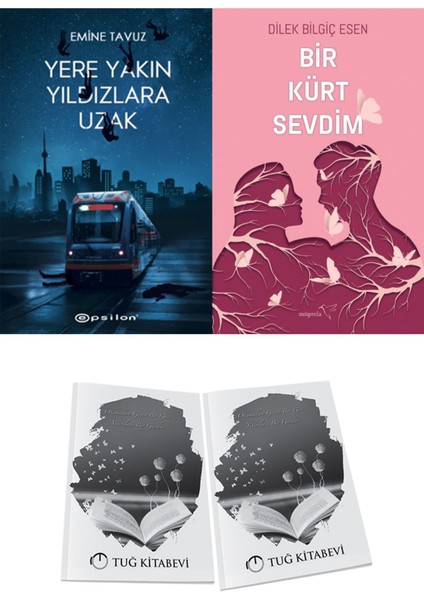 Bir Kürt Sevdim 1 ve Epsilon Yayınevi Yere Yakın Yıldızlara Uzak Emine Tavuz 2li Set + Hediyeli
