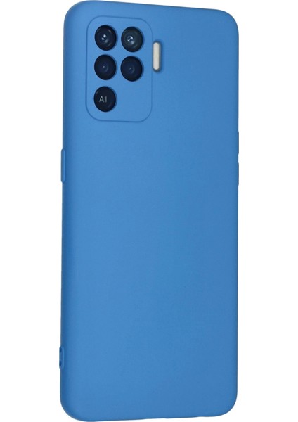 Reno 5 Lite Kılıf Nano Içi Kadife Silikon - Mavi Arbkd fiyatları