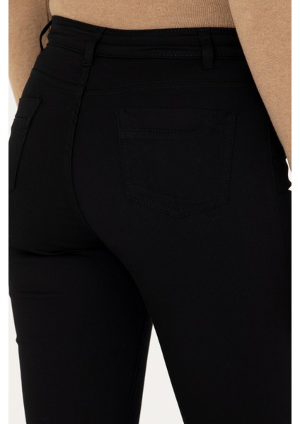 Kadın Siyah Pantolon (Kanvas-Chino) 50272078-VR046