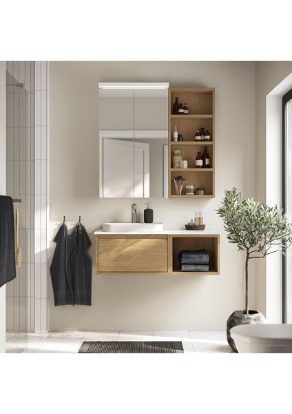 Açık Banyo Alt Dolabı, Meşe Görünümlü, 40X48X33 cm fiyatları