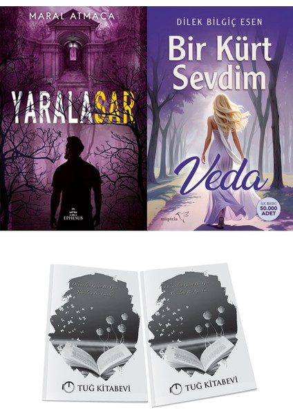 Bir Kürt Sevdim Veda ve Ephesus Yayınları Yaralasar 3 Maral Atmaca 2li Set + Hediyeli