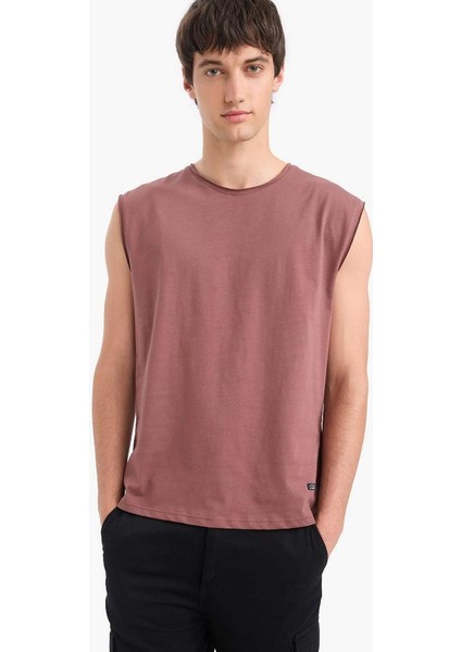 Yeni Sezon %100 Pamuk Boxy Fit Bisiklet Yaka Basic Düz Atlet modelleri