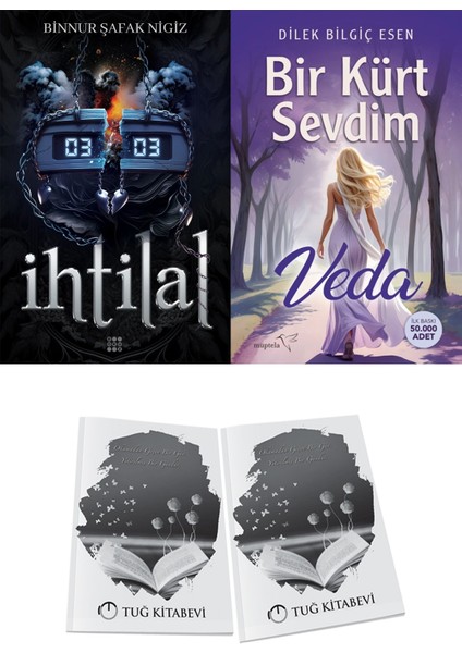 Bir Kürt Sevdim Veda ve Dokuz Yayınları Ihtilal 2 Zede Binnur Şafak Nigiz 2li Set + Hediyeli