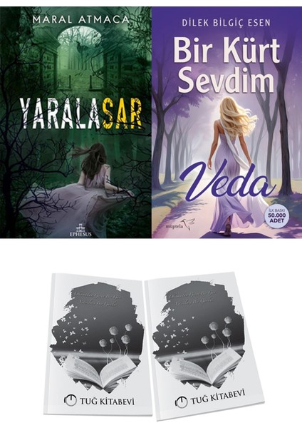 Bir Kürt Sevdim Veda ve Ephesus Yayınları Yaralasar 2 Maral Atmaca 2li Set + Hediyeli
