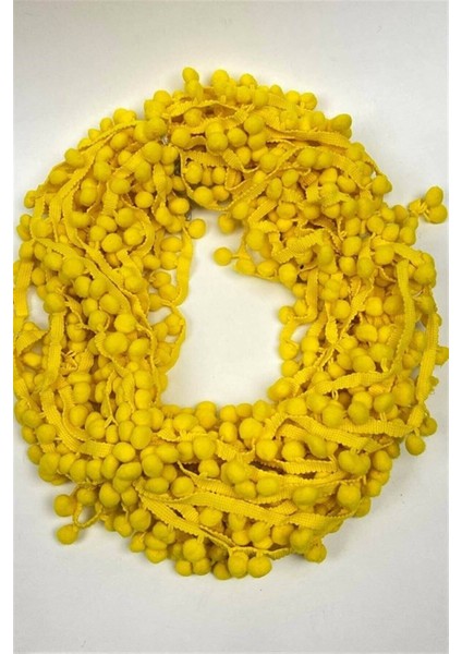 Koyu Sarı Ponpon Şerit, Parti Dekorasyonu ve Malzemeleri, Renkli Süsler fırsatları