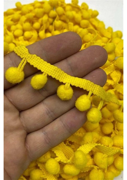 Koyu Sarı Ponpon Şerit, Parti Dekorasyonu ve Malzemeleri, Renkli Süsler indirimleri