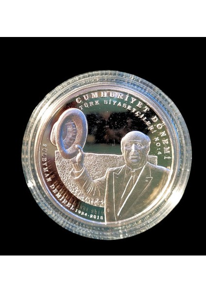 Süleyman Demirel Türk Siyasetçileri No.4 Gümüş 2024 Sertifikalı Hatıra Parası