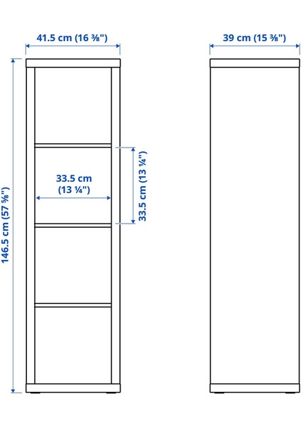 Kallax Raf Ünitesi Beyaz 42X147 cm Açık Kitaplık