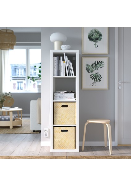 Kallax Raf Ünitesi Beyaz 42X147 cm Açık Kitaplık